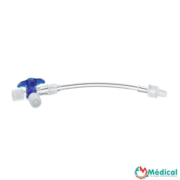 Prolongateur 0.50m + robinet 3 voies LP, B Braun