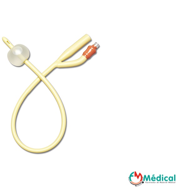 Sonde de Foley en latex, CH08, 22cm, ballonnet 3 ml