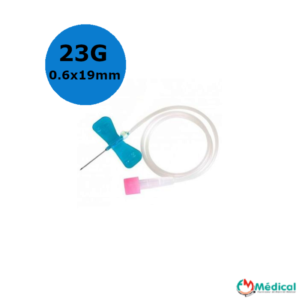 Microperfuseur à ailettes, 23Gx19mm, bleu, Surflo Terumo 1 Microperfuseur à ailettes, 23Gx19mm, bleu, Surflo Terumo