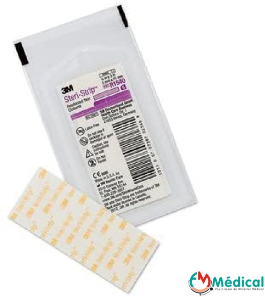 Steri-strip support microporeux renforcé Violet 75x3mm, la pochette de 5 sutures