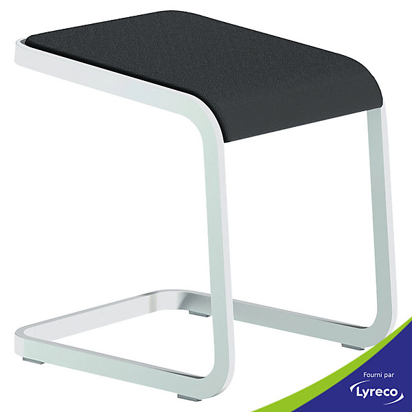 TABOURET BAS QUADRIFOGLIO ISLA - NOIR/BLANC