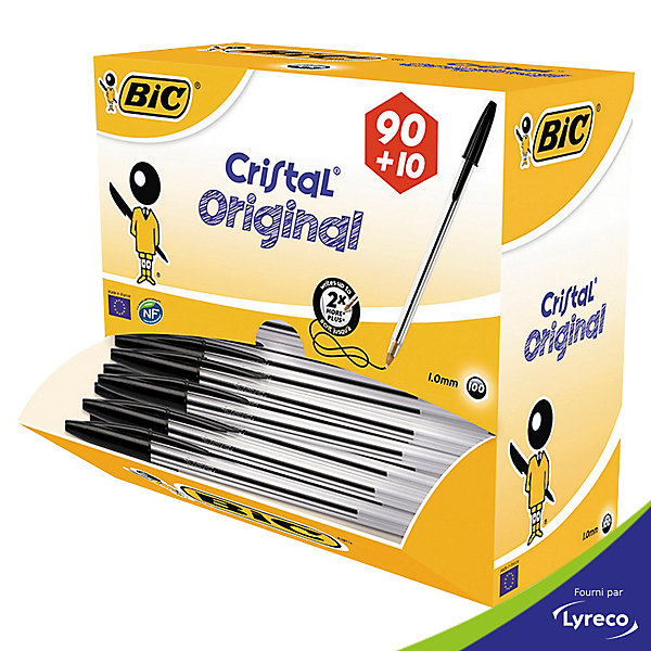 PACK AVANTAGE BIC CRISTAL 90+10 OFFERTS NOIR