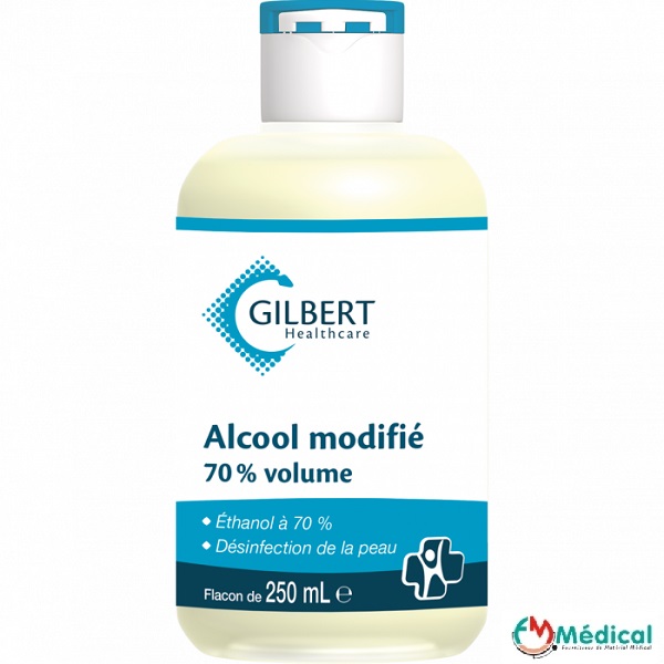 Alcool Modifié 70° biocide 250 ml, l'unité