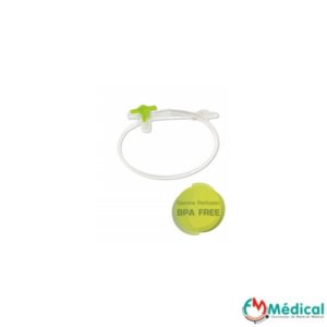 Prolongateur de perfusion avec robinet 3 voies, 30cm, sans BPA, Didactic, boite de 125