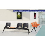 Chaise C07 Poutres 2 places et une tablette_Plan de travail 1