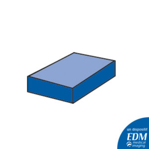 Cale en mousse waterproof bleu rectangle 250x180x50